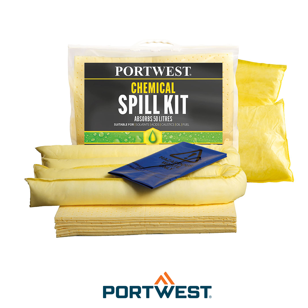 KIT ABSORBANT 50 LITRES, PRODUITS CHIMIQUES