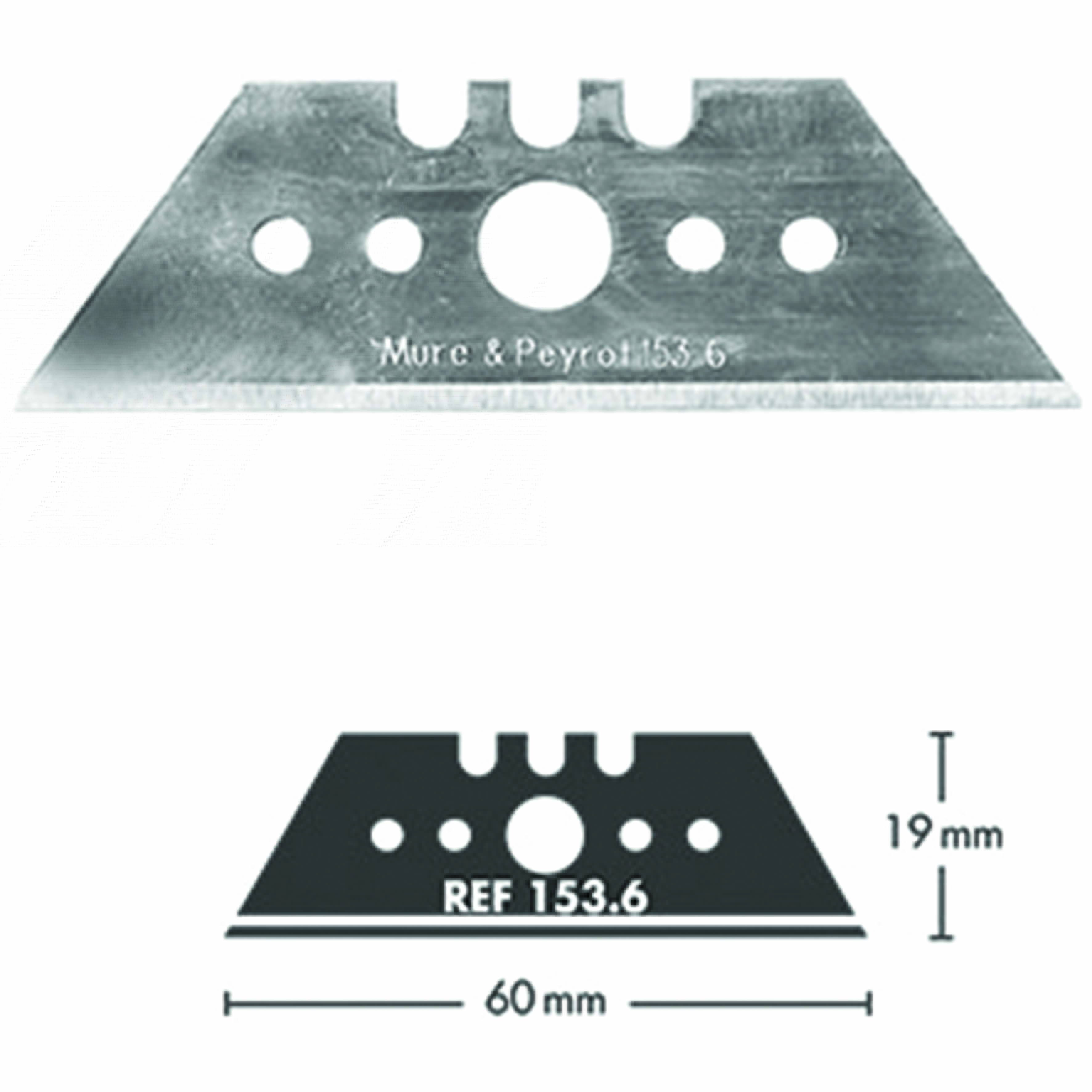 Lame droite Acier Haute teneur en carbone 153.6