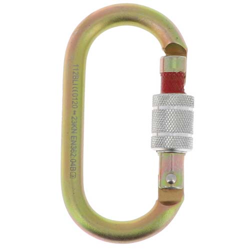 MOUSQUETON AVEC INDICATEUR DE NON FERMETURE. OUVERTURE 16 MM