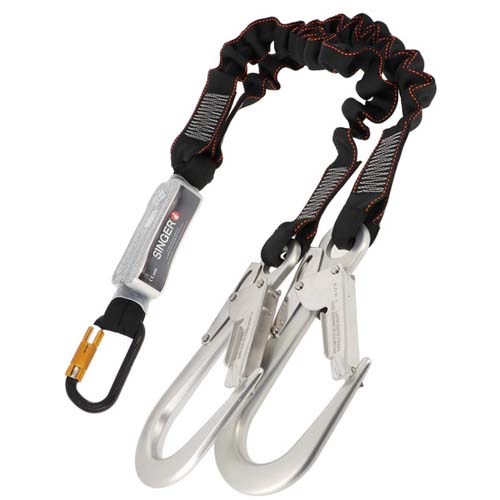 DOUBLE LONGE ANTICHUTE. SANGLESÉLASTIQUÉES EN POLYESTER