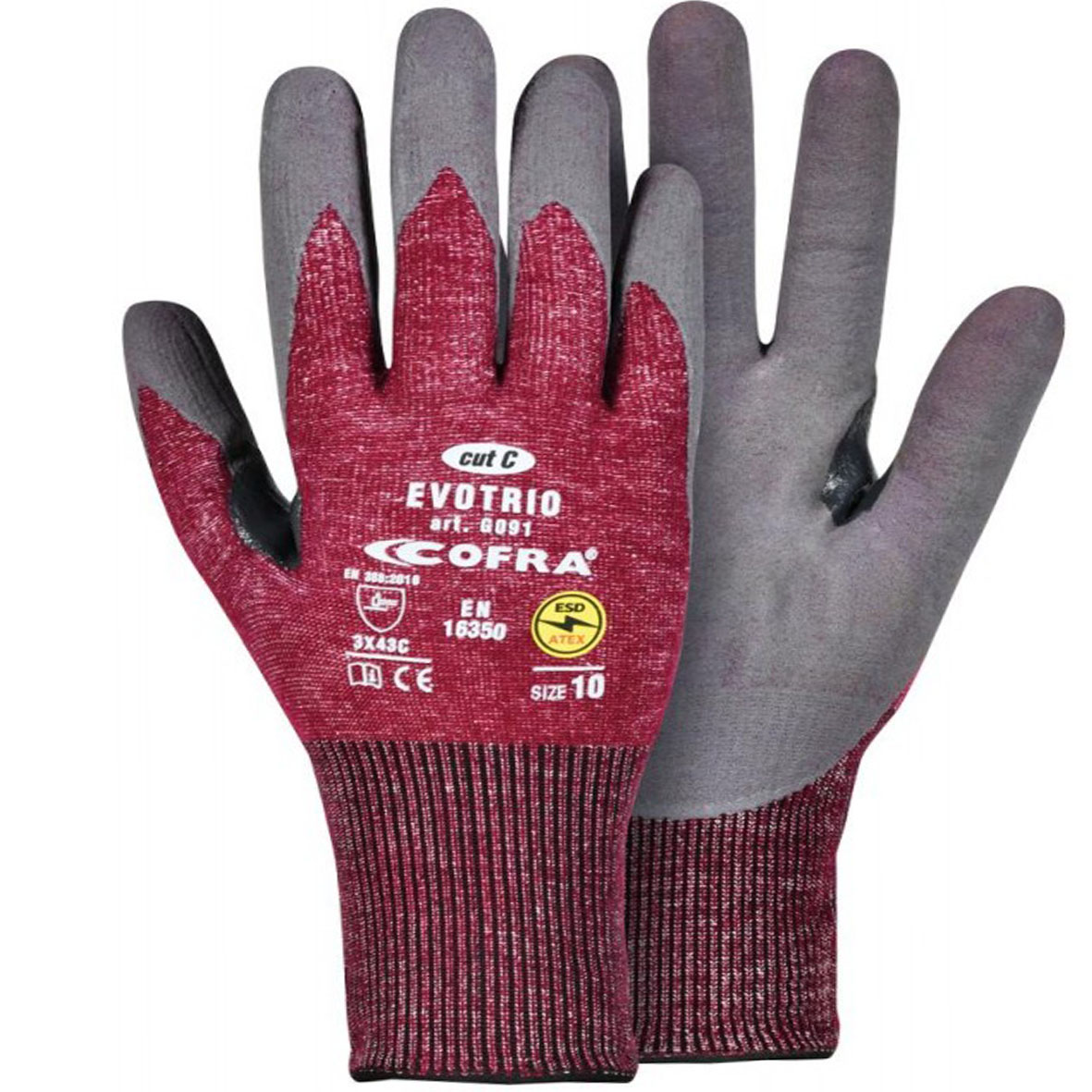 G091 EVOTRIO <BR/> NITRILE <BR/> EN388:2016 3X43C